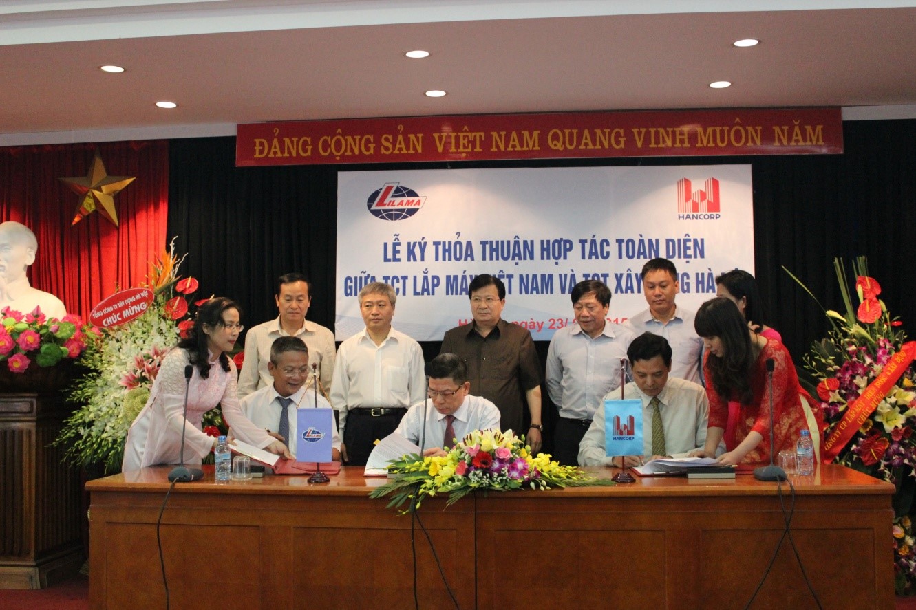 Hợp tác toàn diện giữa Tổng công ty Xây dựng Hà Nội và Tổng công ty Lắp máy Việt Nam