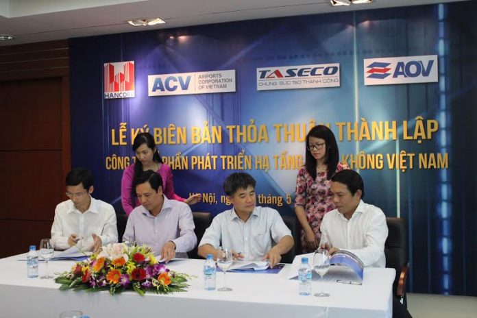 Lễ ký kết biên bản thoả thuận thành lập Công ty Cổ phần phát triển Hạ tầng Hàng không Việt Nam