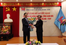 Lễ công bố Quyết định Chủ tịch Hội đồng quản trị và Tổng giám đốc Tổng công ty Xây dựng Hà Nội – CTCP