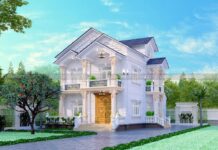 Top 6 mẫu biệt thự tân cổ điển 4 phòng ngủ cho gia đình 3 thế hệ